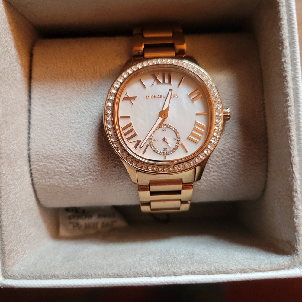 Michael Kors Rose Gold Women's Watch with Crystal Accents